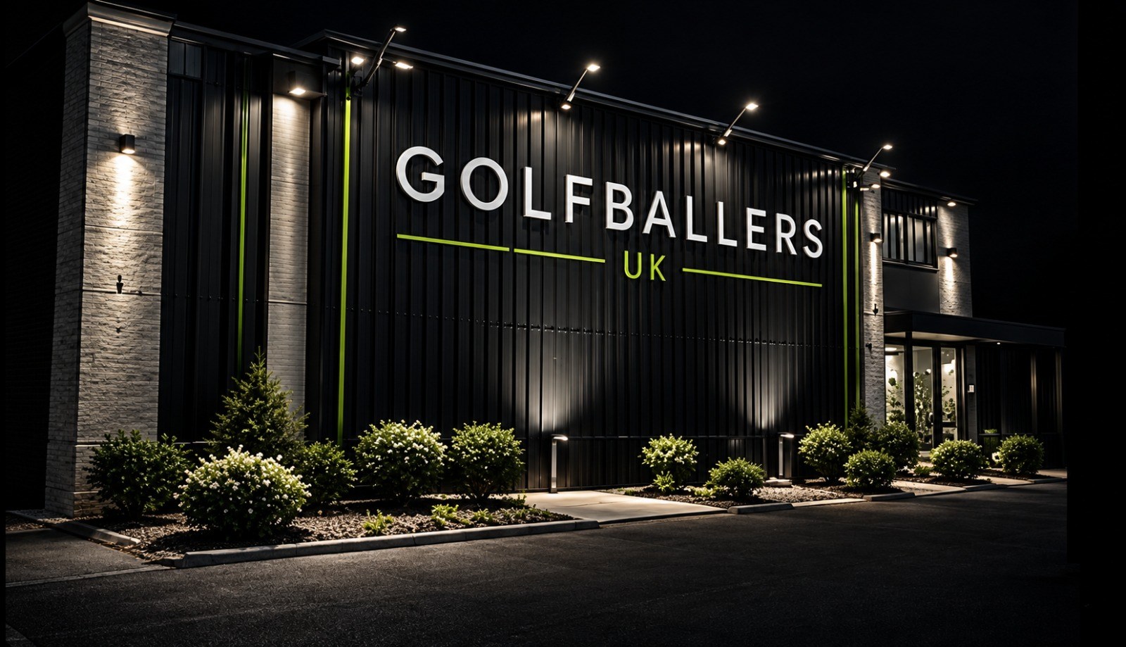 The GolfBallers UK warehouse at night