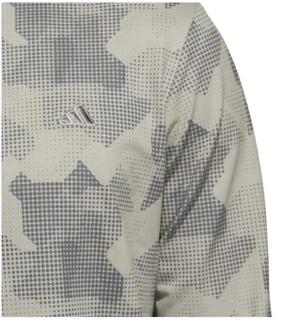 adidas Golf Go-To Print 1/4 Zip Putty Beige UK SMALL IK3019