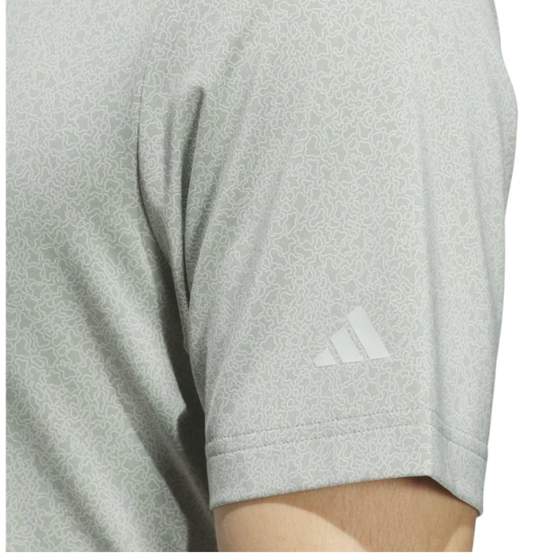 Adidas Ultimate365 Mini Bunker Golf Polo Shirt Silver Green UK SMALL JF9007