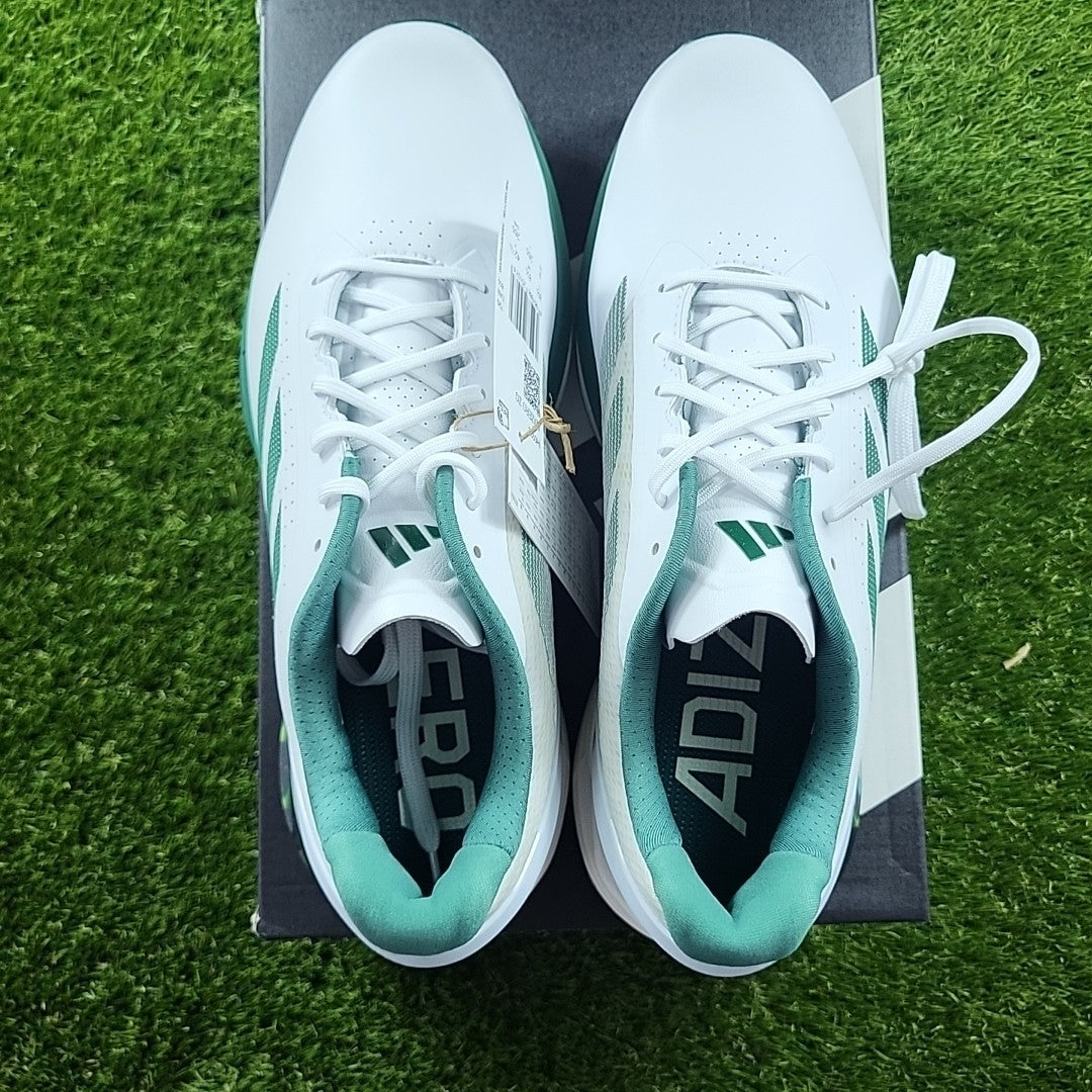 Adidas Adizero ZG Golf Shoes White/Green/Yellow UK 8.5 *BRAND NEW*