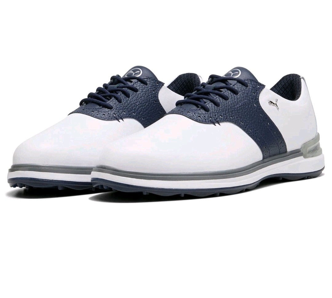 Puma Avant Spikeless Golf Shoes White/Blue UK 8.5 *BRAND NEW*