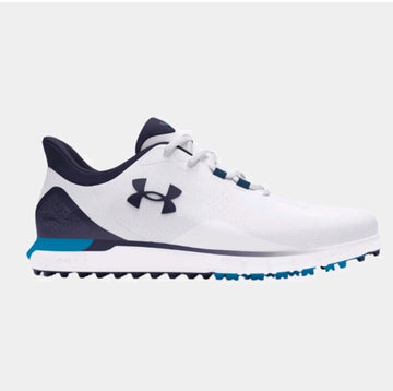 Under Armour Drive Fade SL White/Blue Golf Shoes Size UK 8 *BRAND NEW*