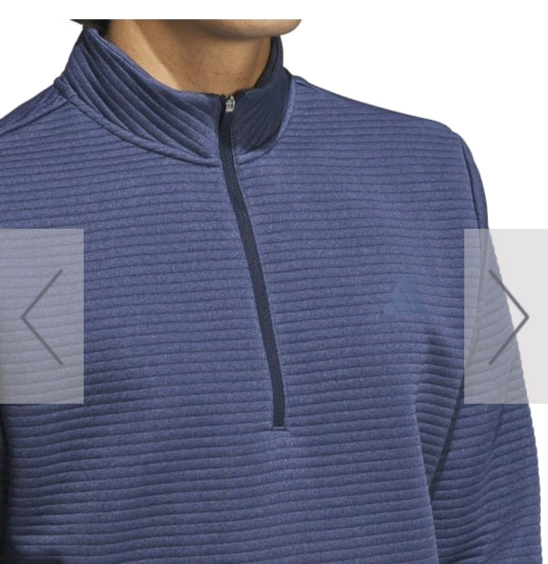 adidas DWR Textured 1/4 Zip Jumper 2024 Navy IL0562 Size 2XL *BRAND NEW*
