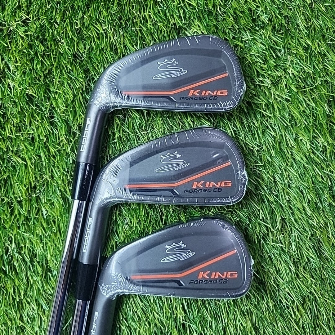 Cobra King Forged CB Black 4/5/6 Iron Set KBS Tour V 110 Stiff Left Handed *NEW*