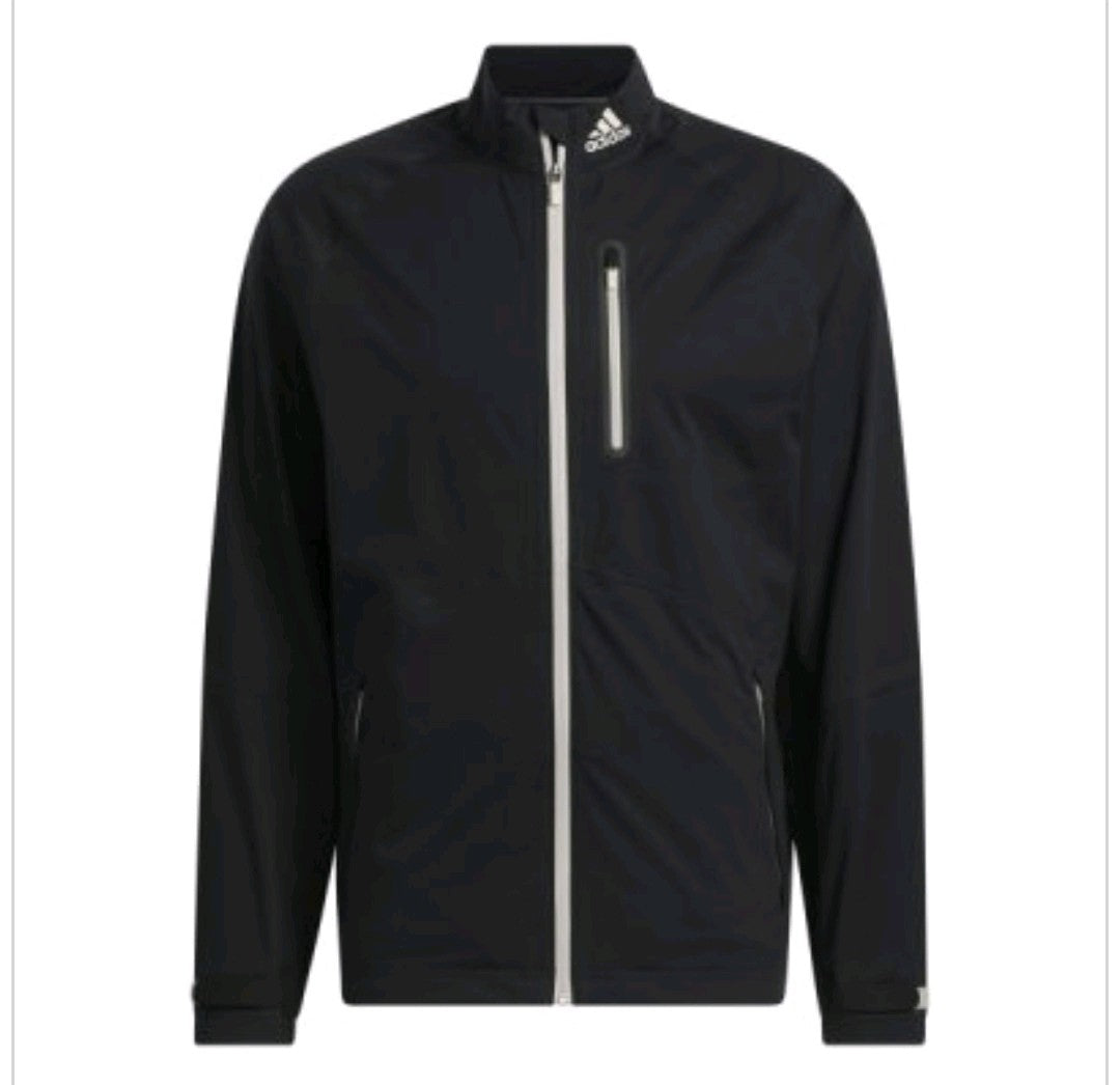 Adidas Rain.RDY Full Zip Waterproof Golf Jacket Black HN4128 Size M *BRAND NEW*