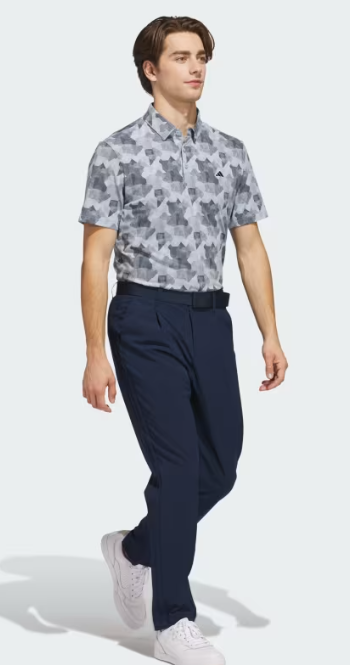 adidas Go-To Print Mens Golf Polo Shirt 2025 - UK SMALL JP0471