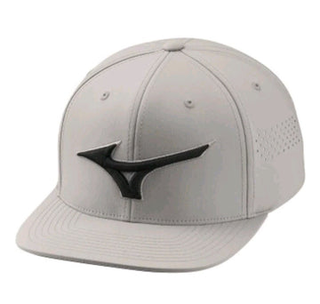 Mizuno Tour Flat Snapback Golf Cap Grey + FREE Mizuno Comp Glove