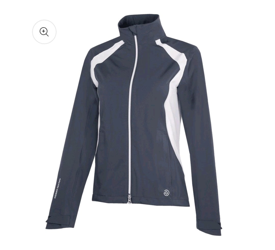 Galvin Green Amy Ladies Waterproof Golf Jacket Navy/White Size L *BRAND NEW*
