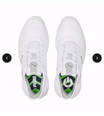 Puma Ignite Elevate Golf Shoes White/Silver UK 8.5 *BRAND NEW*