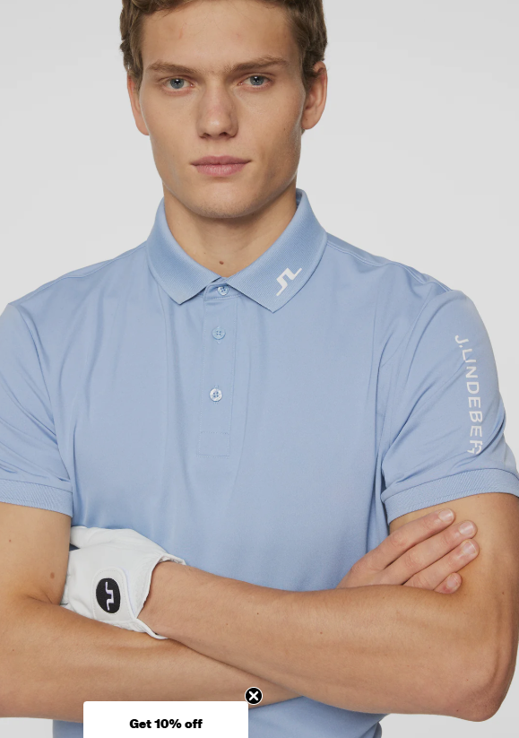 J Lindeberg Tour Tech Golf Polo Shirt Rain Washed SIZE XL