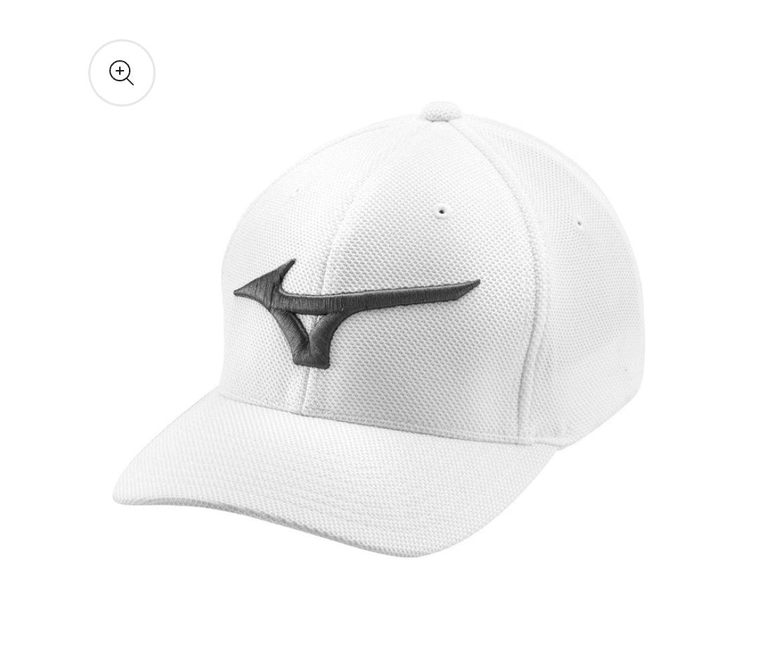 Mizuno Tour Performance Cap White + FREE Mizuno Comp Glove