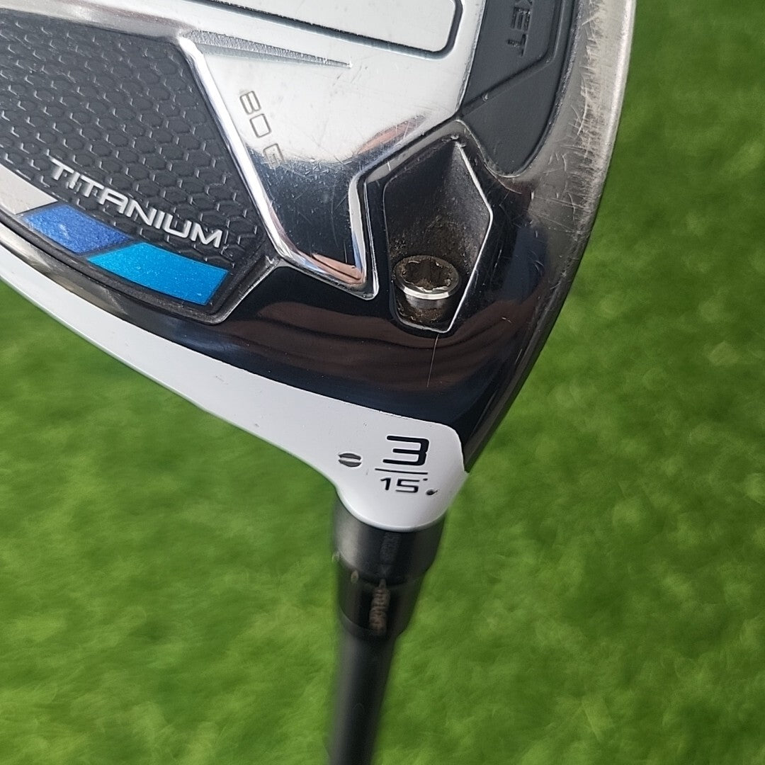 Taylormade Sim Titanium 3 Wood 15 Degree Hzrdus 6.5 Extra Stiff Shaft