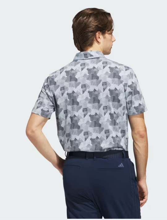 adidas Go-To Print Mens Golf Polo Shirt 2025 - UK SMALL JP0471