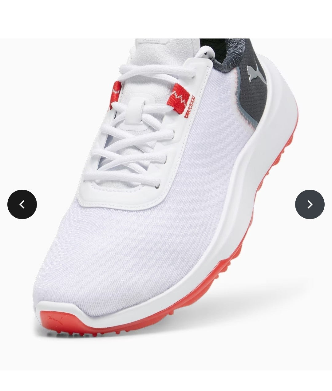 Puma Fusion Crush Sport Golf Shoes White/Coal/Red UK 8.5 *BRAND NEW*