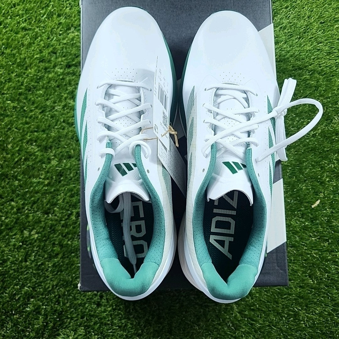 Adidas Adizero ZG Golf Shoes White/Green/Yellow UK 8 *BRAND NEW*