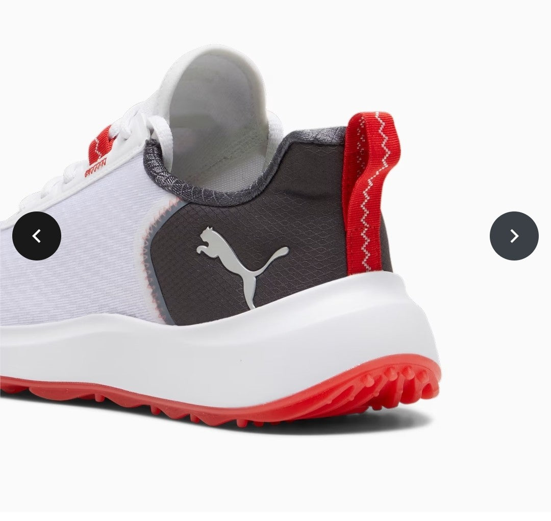 Puma Fusion Crush Sport Golf Shoes White/Coal/Red UK 8.5 *BRAND NEW*