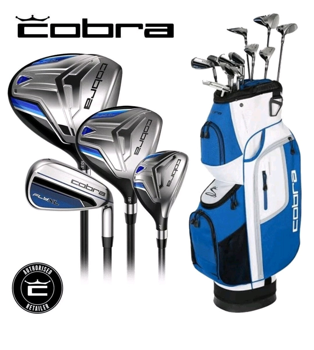 Cobra Fly XL Full Golf Set 13 Piece With Bag Stiff Flex Right Handed *BRAND NEW*