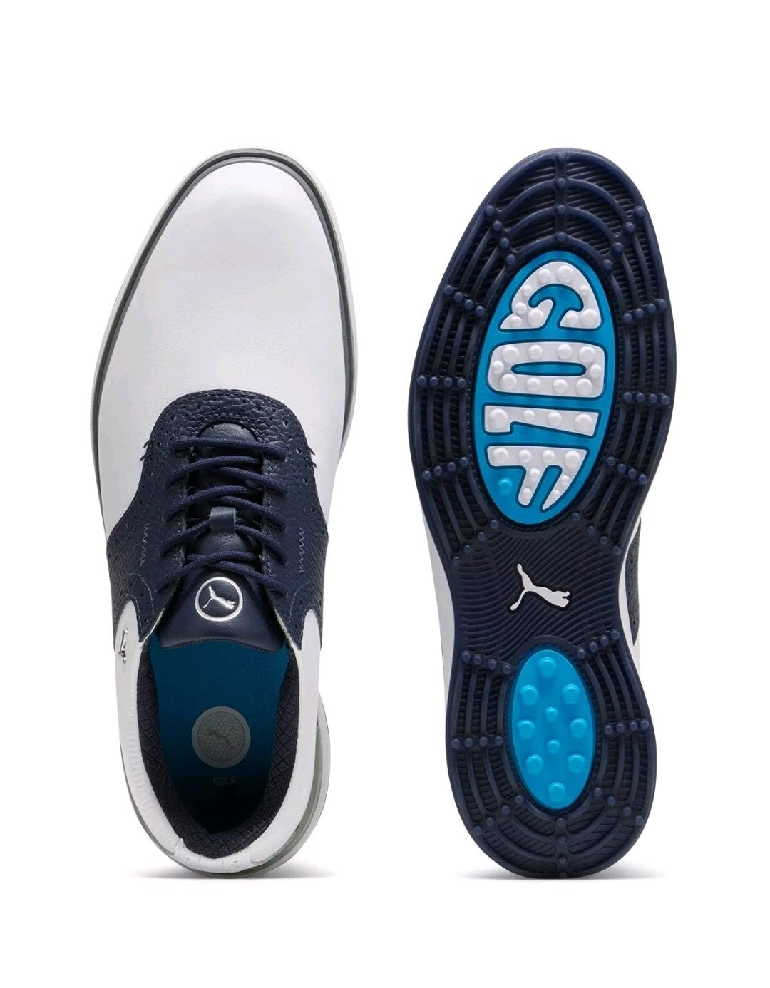 Puma Avant Spikeless Golf Shoes White/Blue UK 8.5 *BRAND NEW*