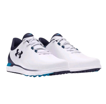Under Armour Drive Fade SL White/Blue Golf Shoes Size UK 8 *BRAND NEW*
