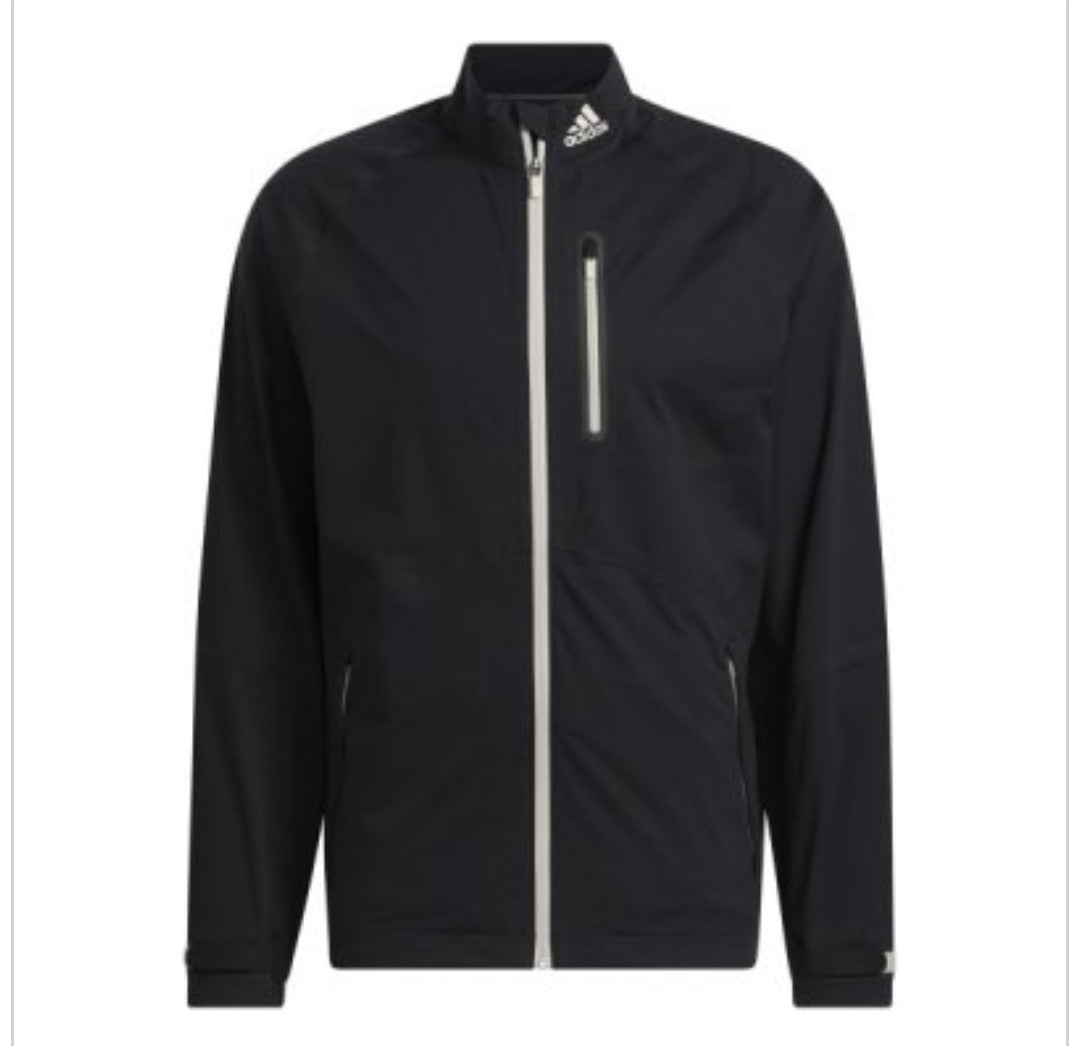 Adidas Rain.RDY Full Zip Waterproof Golf Jacket Black HN4128 Size S *BRAND NEW*