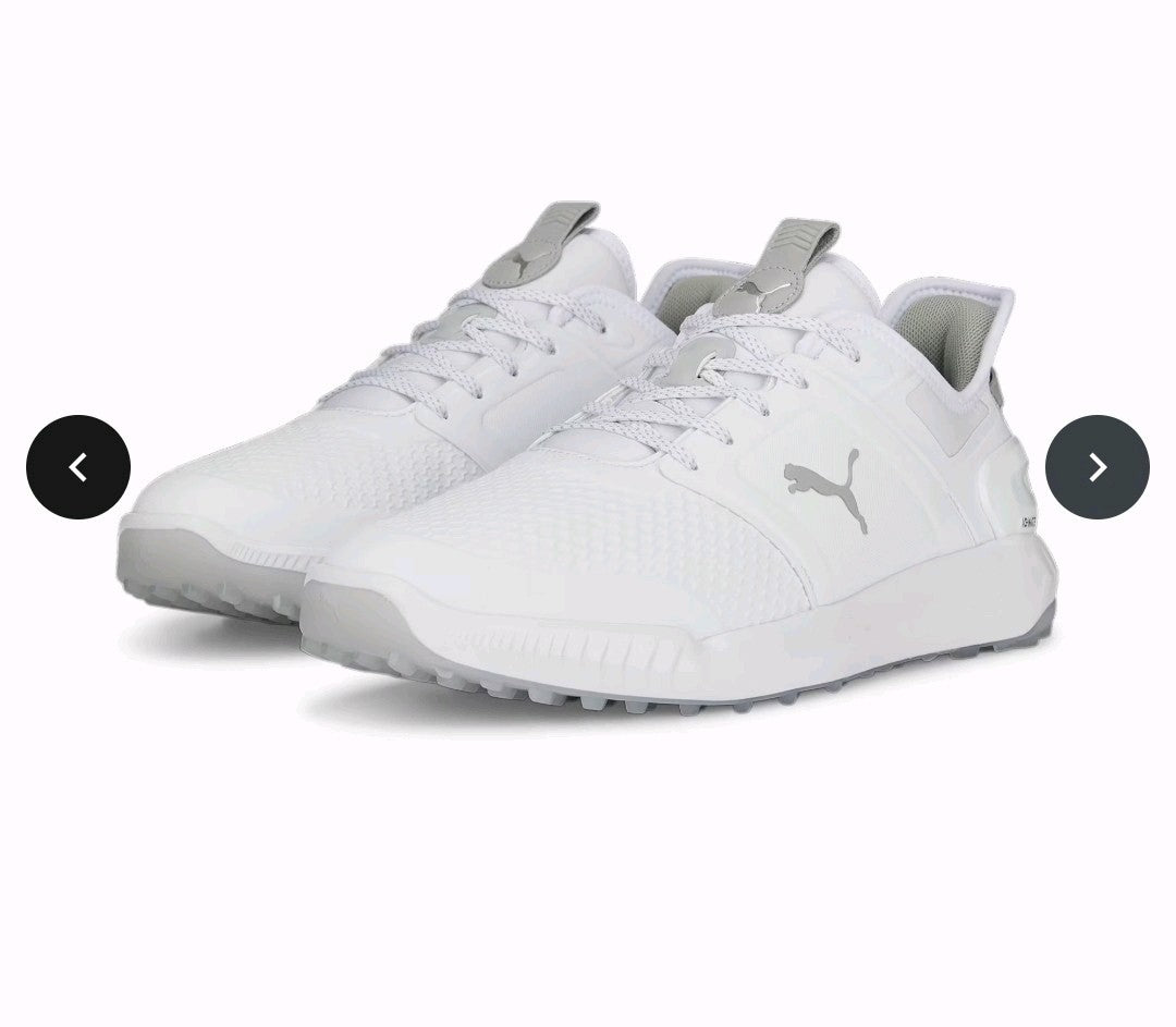Puma Ignite Elevate Golf Shoes White/Silver UK 8.5 *BRAND NEW*