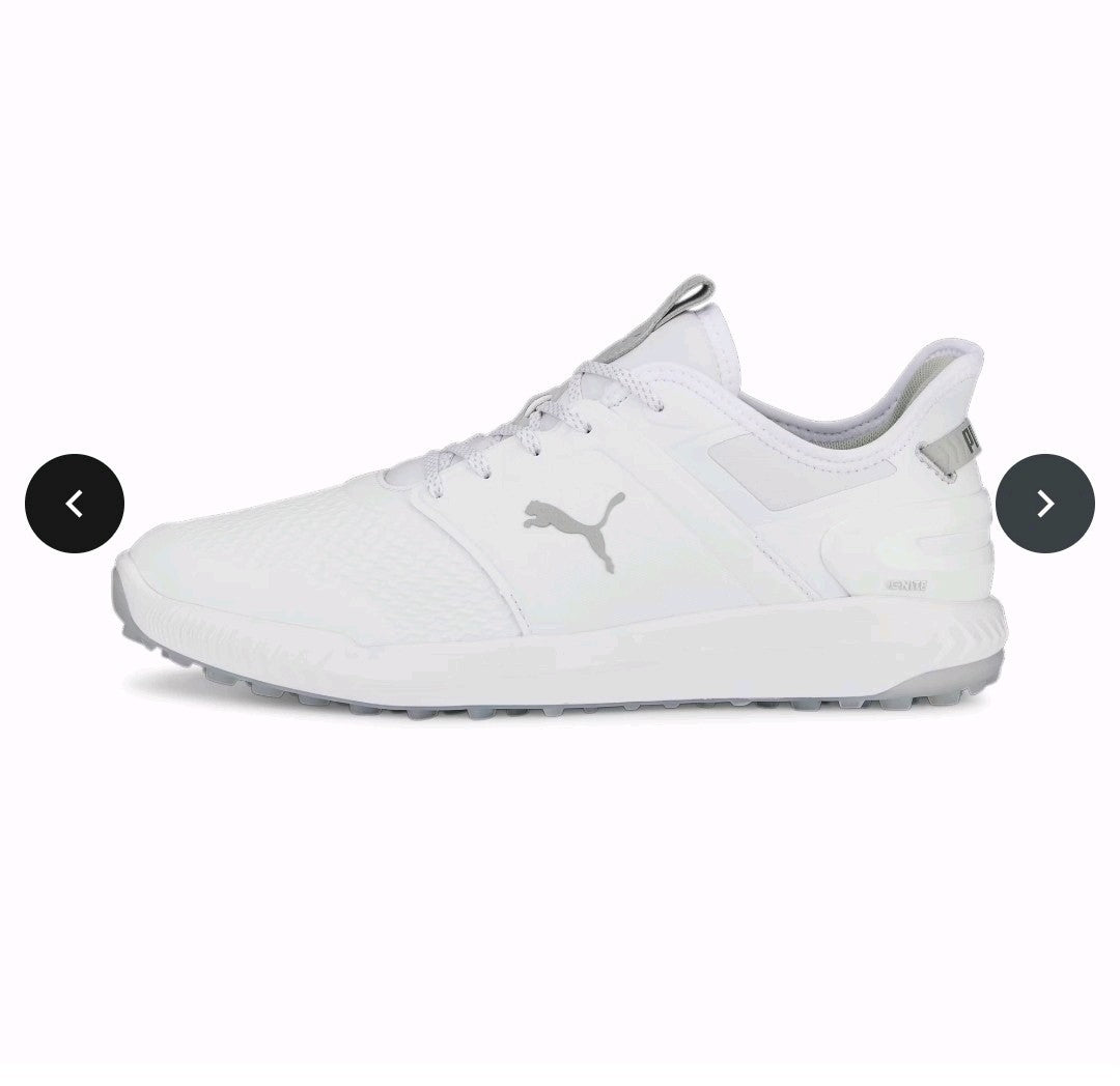 Puma Ignite Elevate Golf Shoes White/Silver UK 8.5 *BRAND NEW*