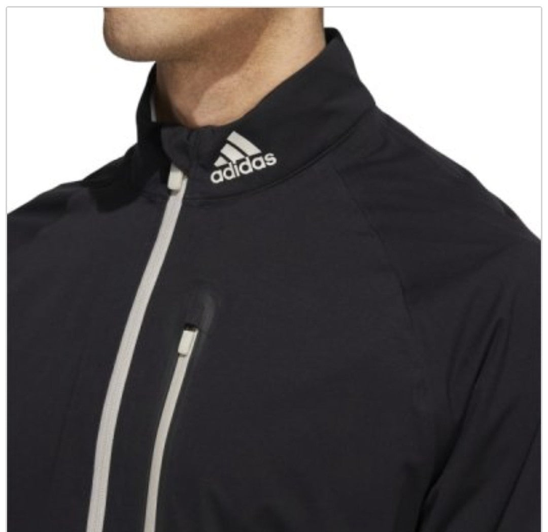 Adidas Rain.RDY Full Zip Waterproof Golf Jacket Black HN4128 Size S *BRAND NEW*