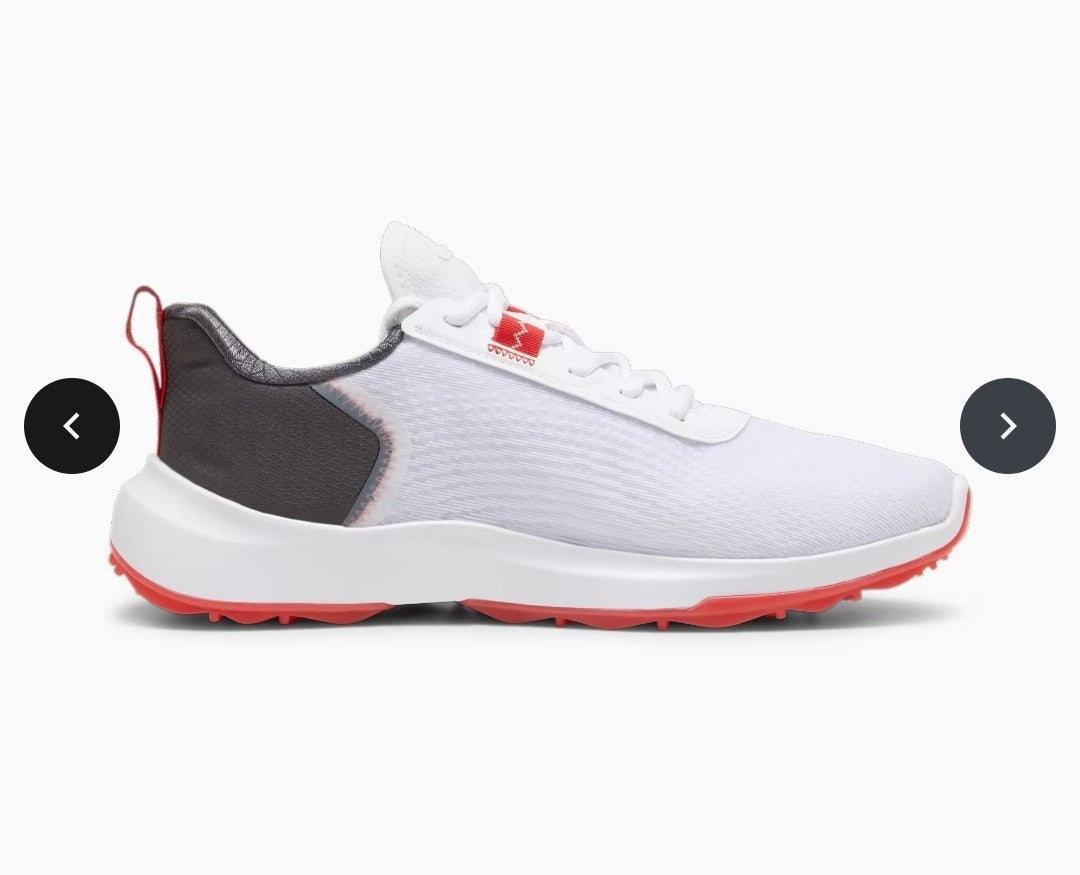 Puma Fusion Crush Sport Golf Shoes White/Coal/Red UK 8.5 *BRAND NEW*