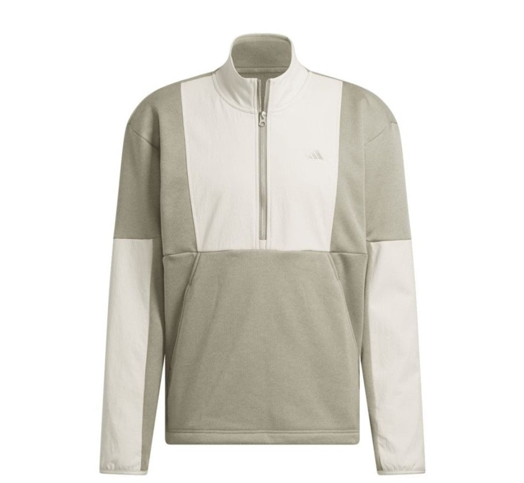 adidas Green Go-to Dwr Hybrid Half Zip Sweatshirt IL0575 Size M *BRAND NEW*