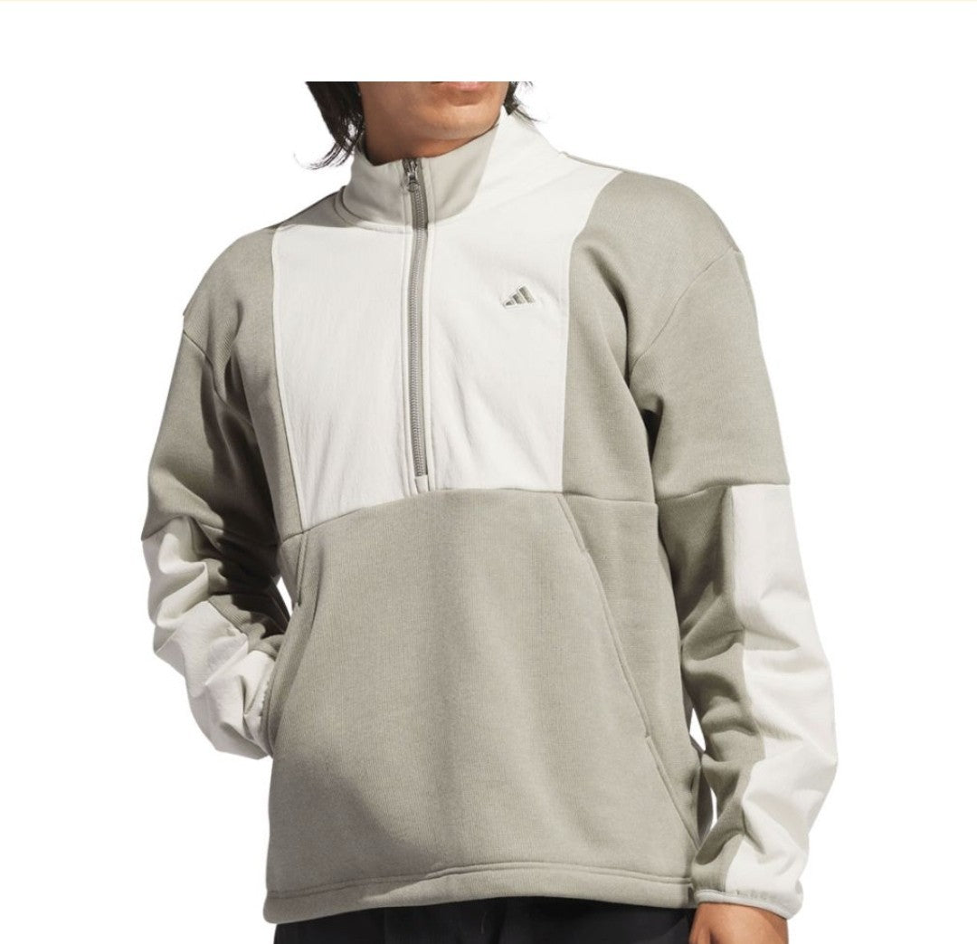 adidas Green Go-to Dwr Hybrid Half Zip Sweatshirt IL0575 Size M *BRAND NEW*