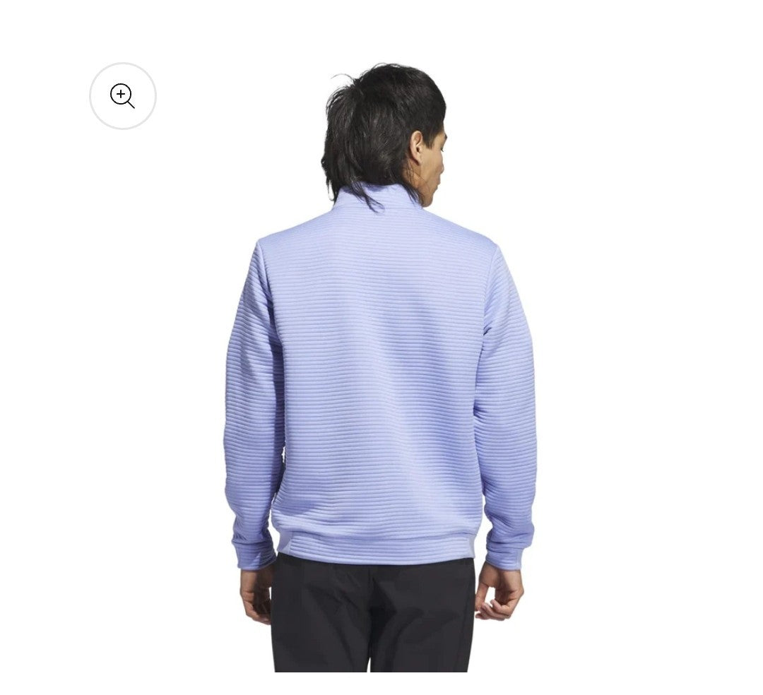 adidas DWR Textured 1/4 Zip Jumper IL0562 Blue Spark/White Size S *BRAND NEW*
