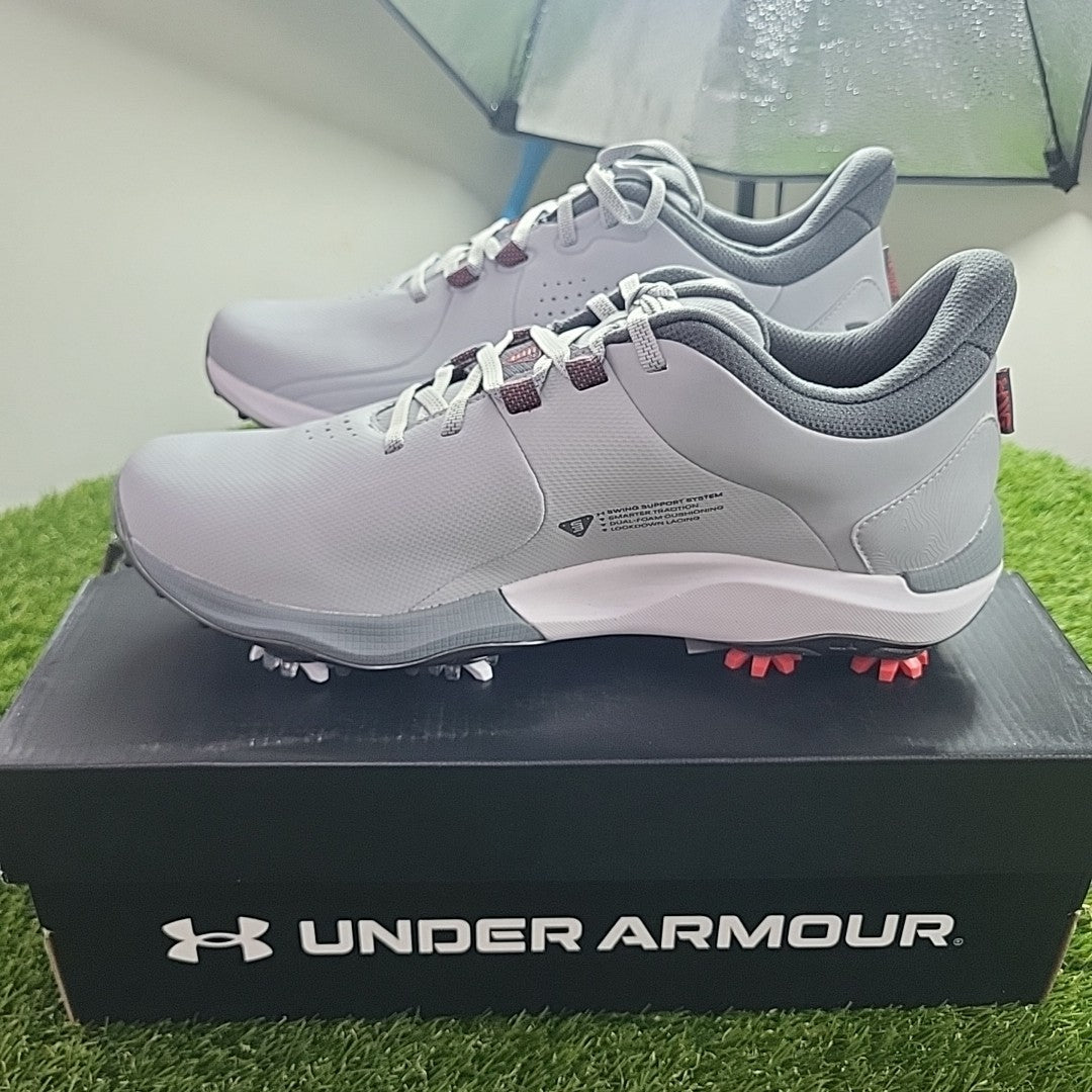 Under Armour Drive Pro Wide Golf Shoes Grey/Grey UK 8 *BRAND NEW*