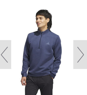 adidas DWR Textured 1/4 Zip Jumper 2024 Navy IL0562 Size S *BRAND NEW*