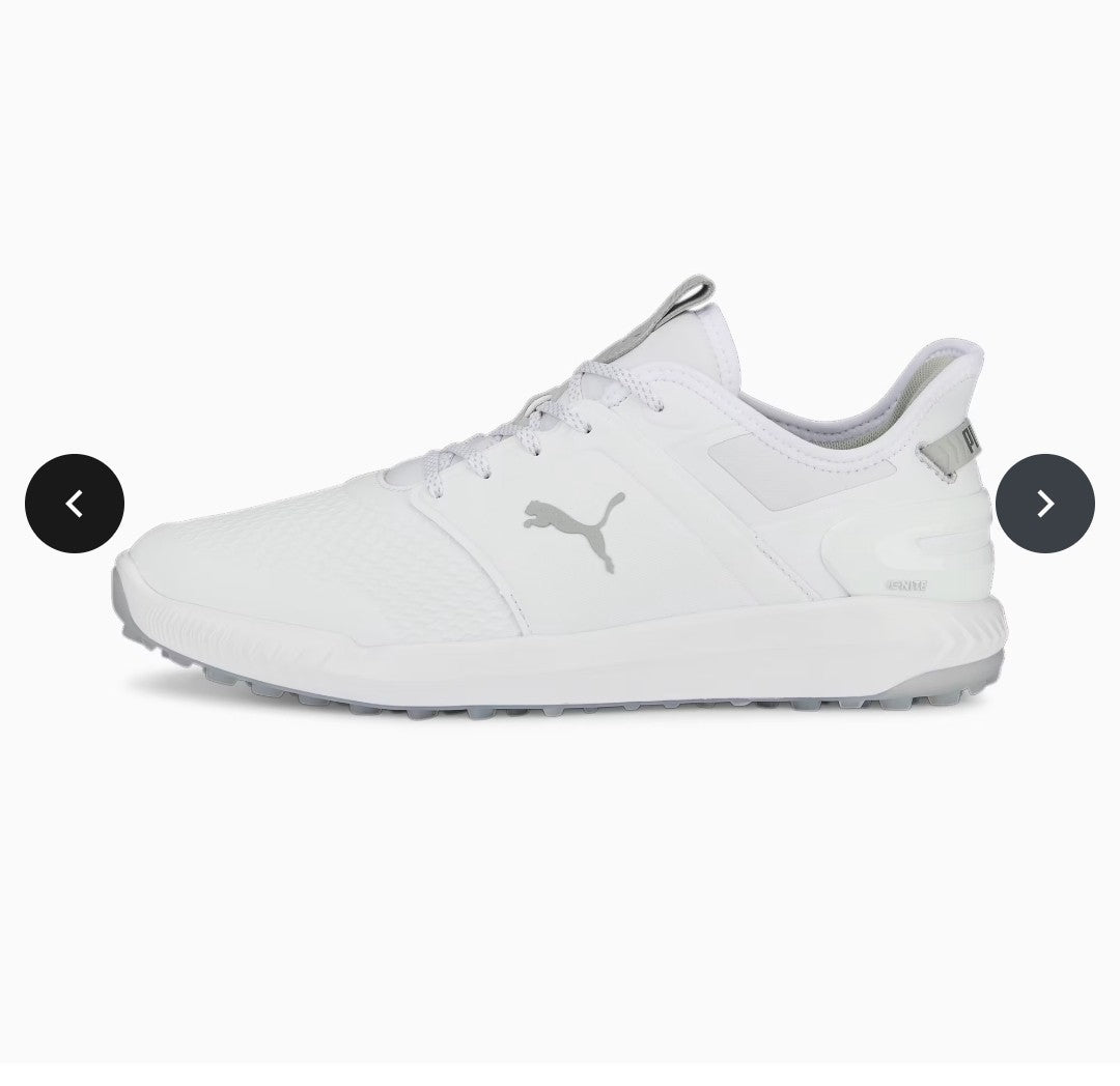 Puma Ignite Elevate Golf Shoes White/Silver UK 9.5 *BRAND NEW*