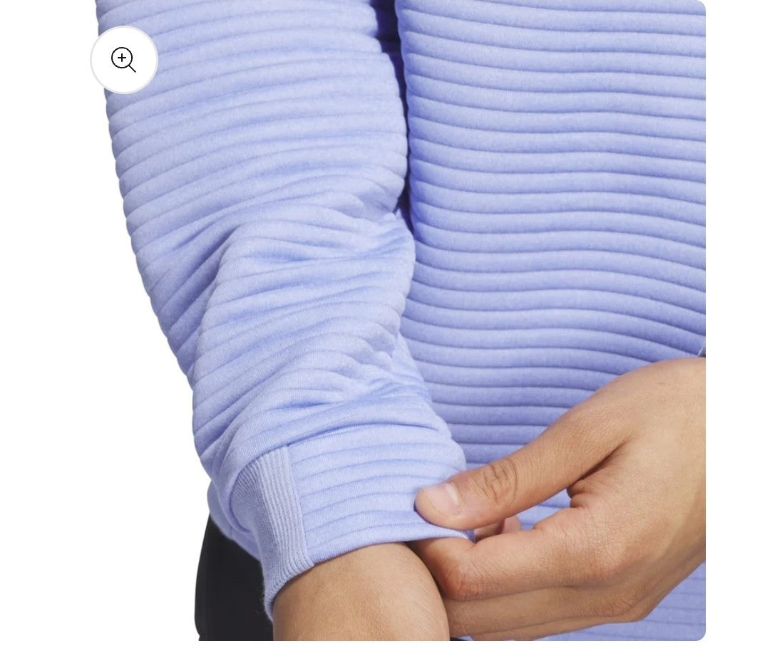 adidas DWR Textured 1/4 Zip Jumper IL0562 Blue Spark/White Size S *BRAND NEW*