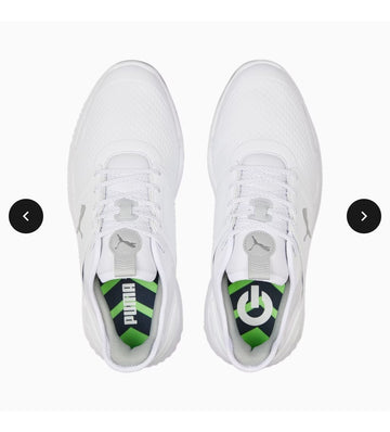 Puma Ignite Elevate Golf Shoes White/Silver UK 9.5 *BRAND NEW*