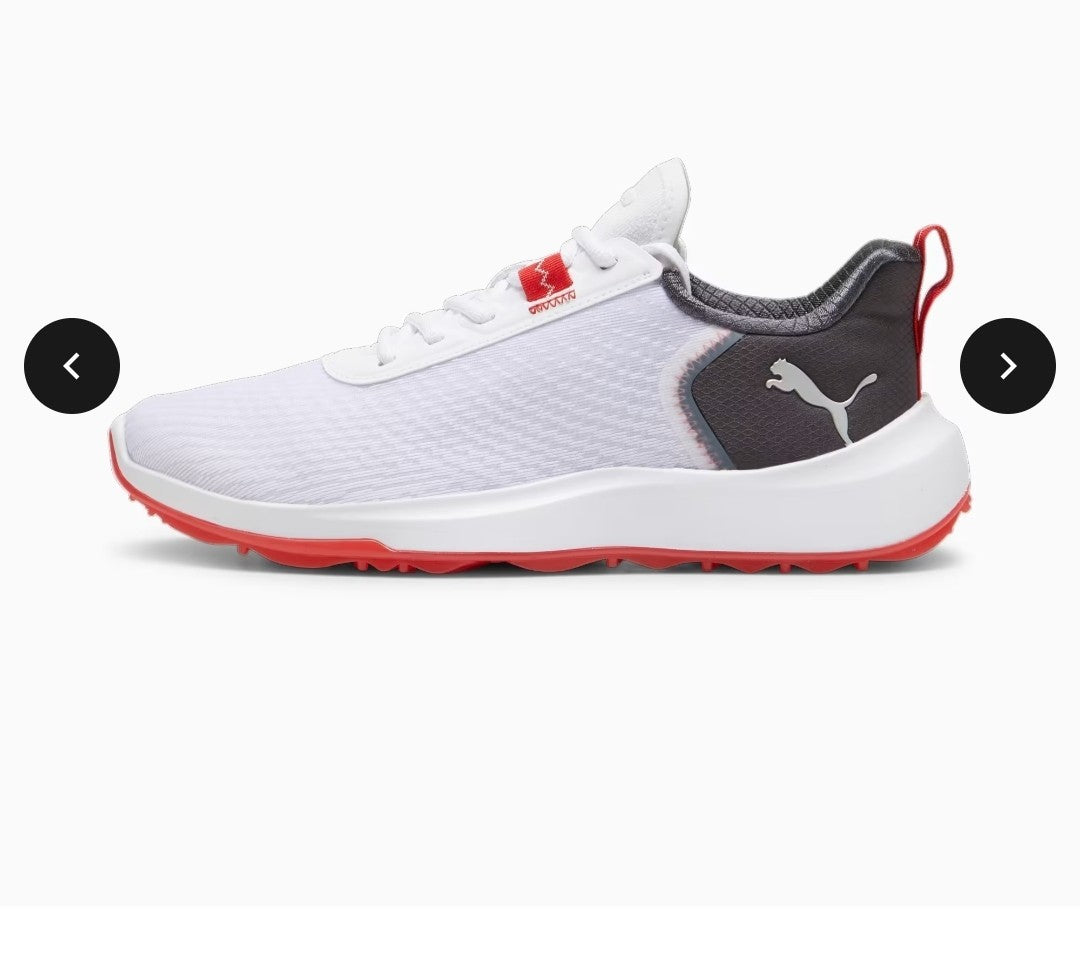 Puma Fusion Crush Sport Golf Shoes White/Coal/Red UK 8.5 *BRAND NEW*