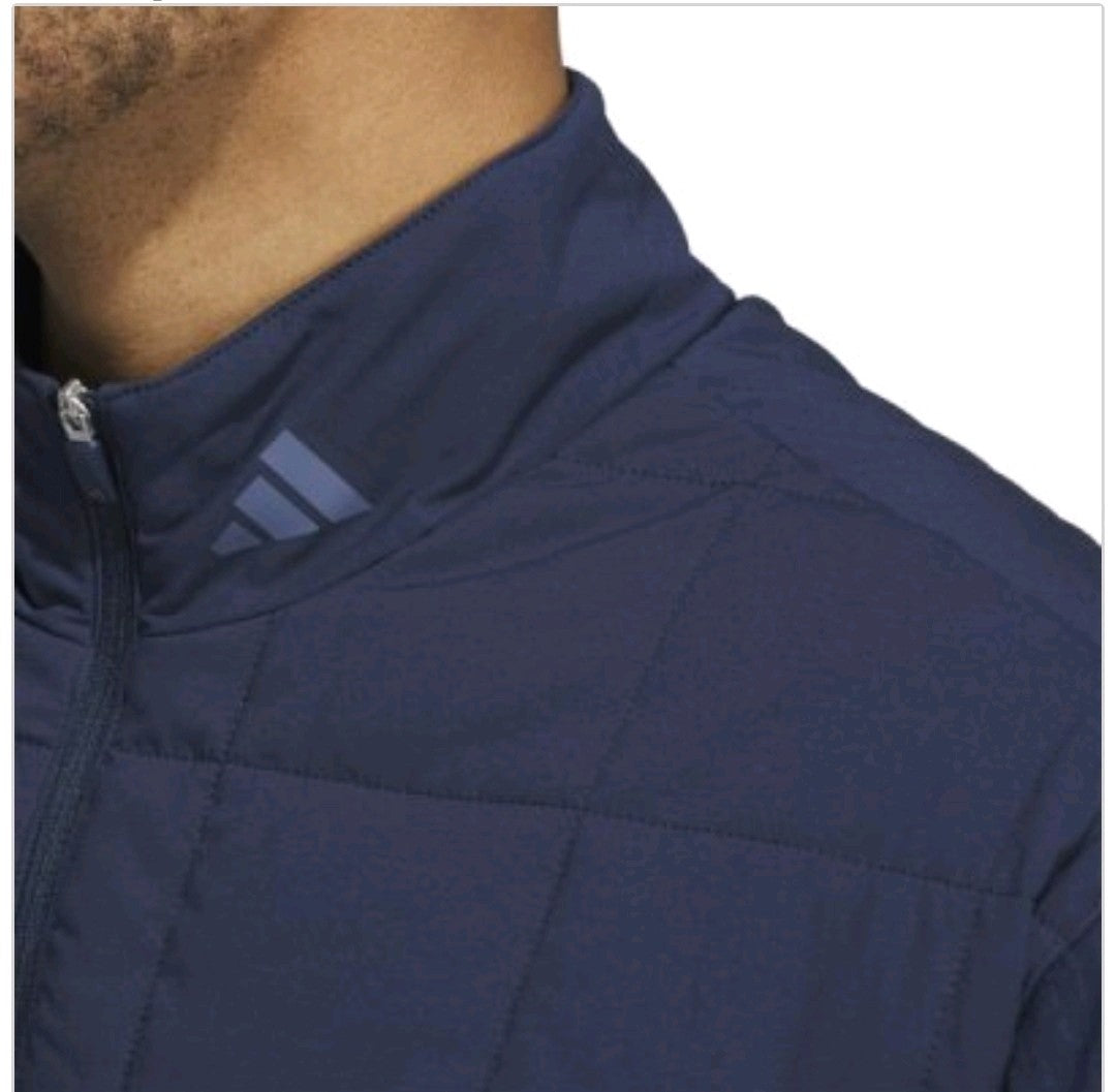 Adidas Ultimate365 Quilted 1/2 Zip Golf Wind Top 2024 IW1391 Navy Size M *NEW*