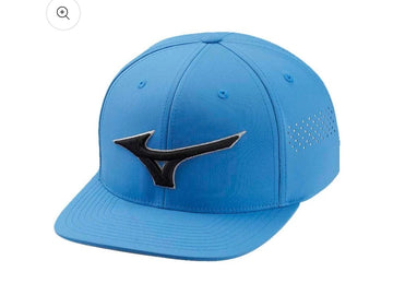 Mizuno Tour Flat Snapback Golf Cap California Blue + FREE Mizuno Comp Glove