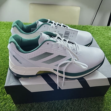 Adidas Adizero ZG Golf Shoes White/Green/Yellow UK 8.5 *BRAND NEW*