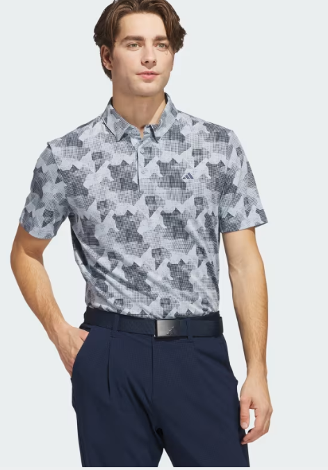 adidas Go-To Print Mens Golf Polo Shirt 2025 - UK SMALL JP0471