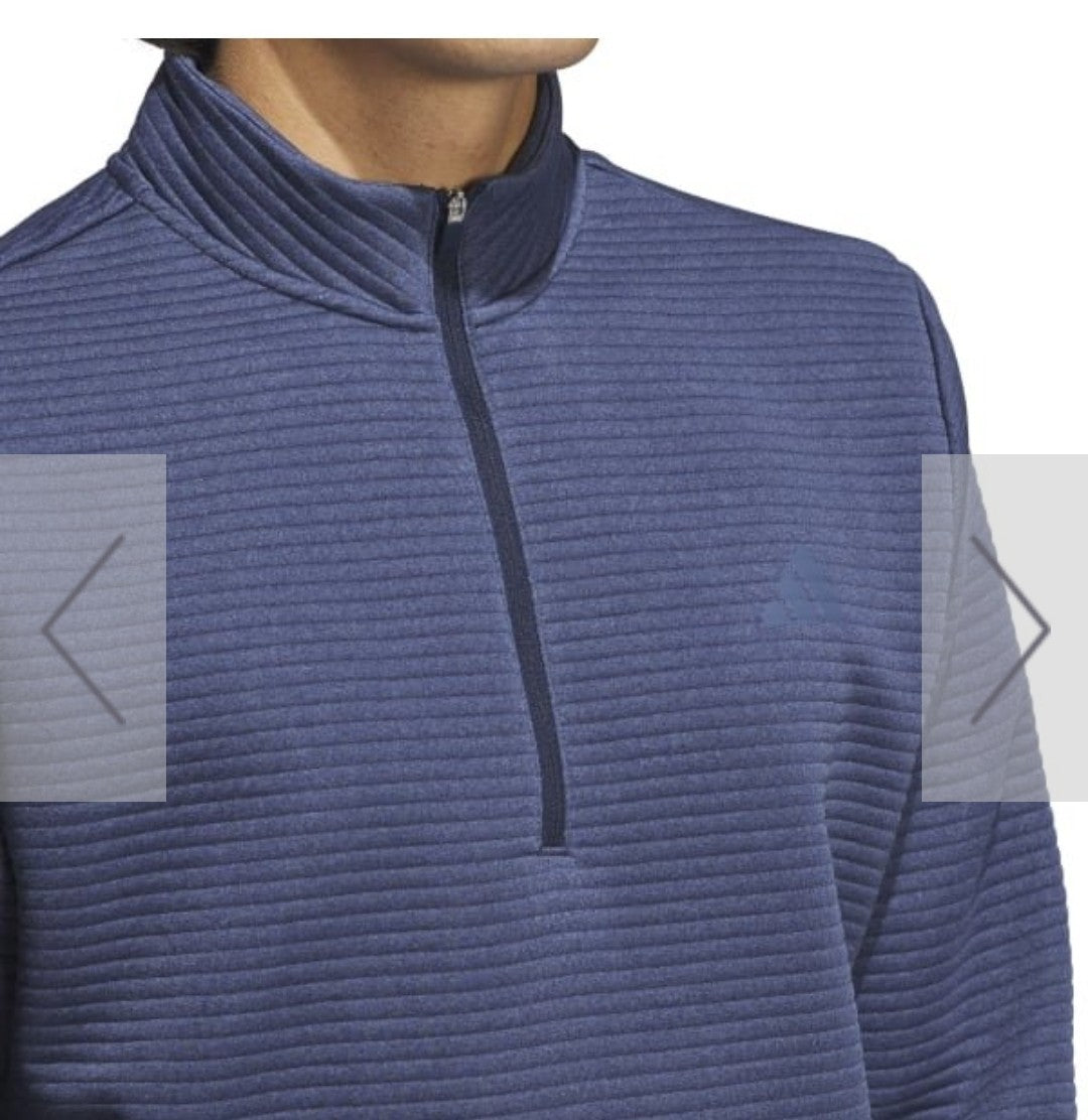 adidas DWR Textured 1/4 Zip Jumper 2024 Navy IL0562 Size S *BRAND NEW*