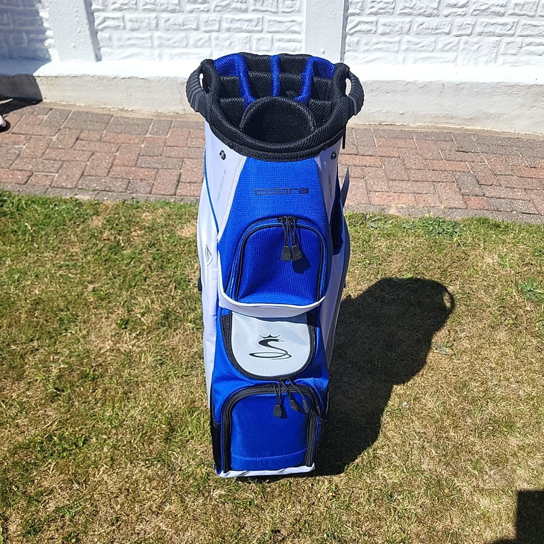 Cobra Cart Bag 14-Way Divider Blue/White *BRAND NEW*