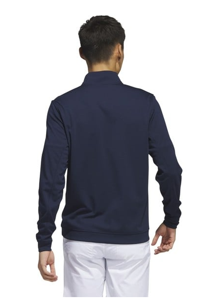 adidas Mens Elevated 1/4 Zip Pullover Golf Top UK SMALL - Collegiate Navy IB6114