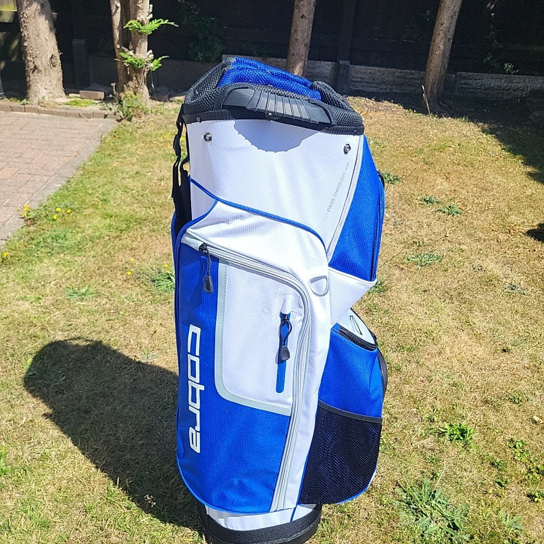 Cobra Cart Bag 14-Way Divider Blue/White *BRAND NEW*