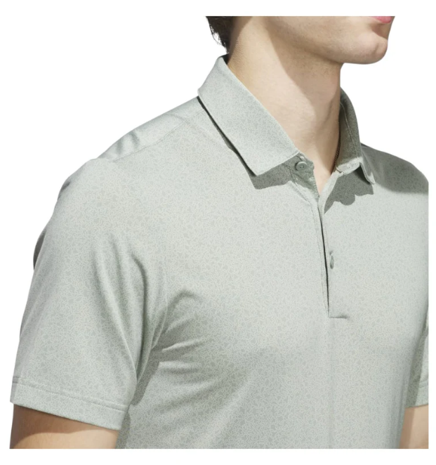 Adidas Ultimate365 Mini Bunker Golf Polo Shirt Silver Green UK SMALL JF9007
