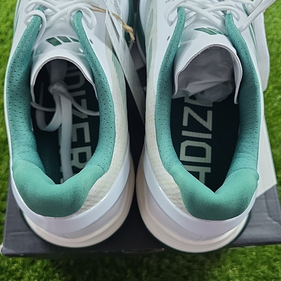 Adidas Adizero ZG Golf Shoes White/Green/Yellow UK 8.5 *BRAND NEW*