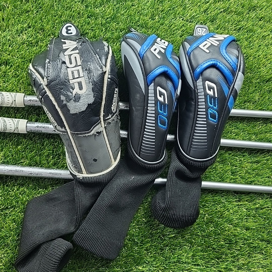 Ping Anser Wood Set 3 Wood, 3 & 4 Hybrids Regular Flex Shafts *LEFT HANDED*