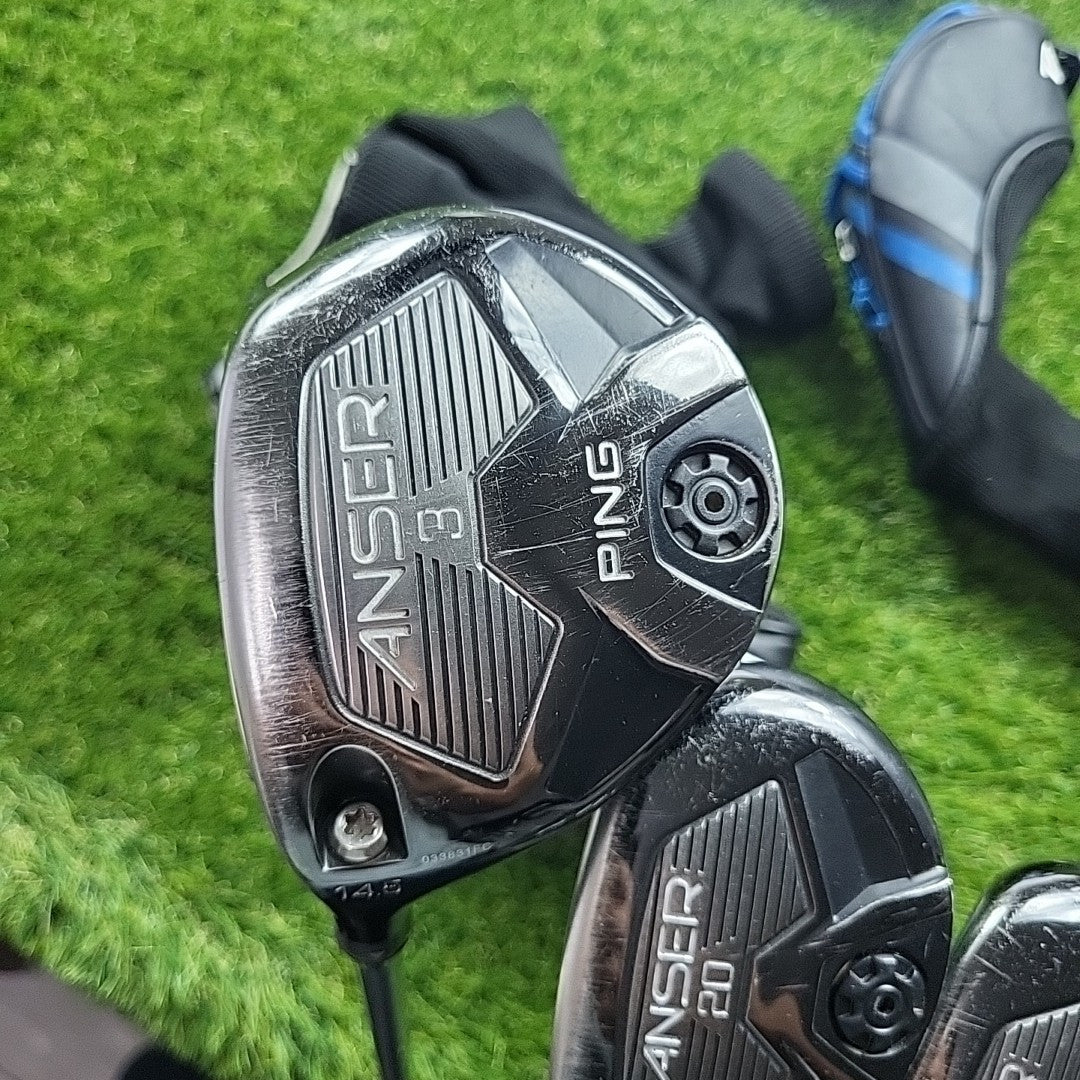 Ping Anser Wood Set 3 Wood, 3 & 4 Hybrids Regular Flex Shafts *LEFT HANDED*